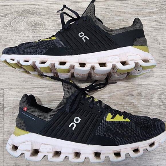 On Cloudswift Magnet Black Citron Yellow Trainers Running Shoes Men\'s 9.5